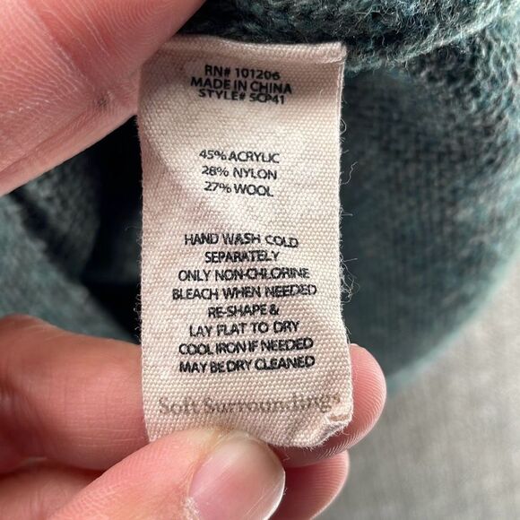 Soft Surroundings Sweater Womans 3xl Hunter Green Oversized Wool Soft Warm Cozy - Picture 6 of 16